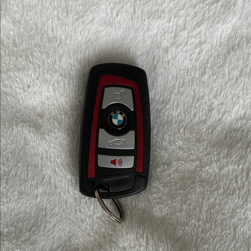 BMW Key Fob with Red and Black Design